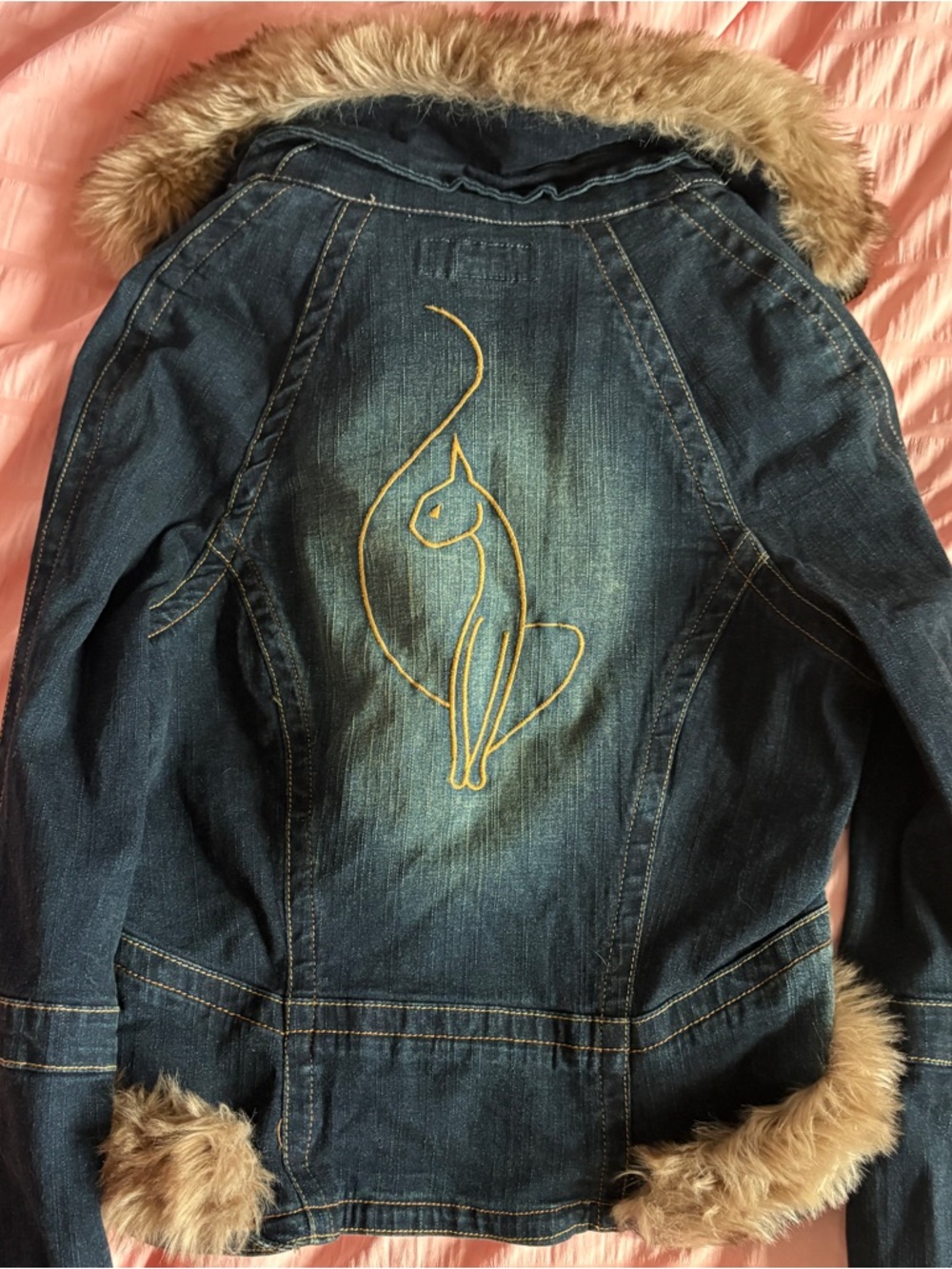 Vintage Baby Phat Denim Jacket with Fur Trim - Picture 3 of 4
